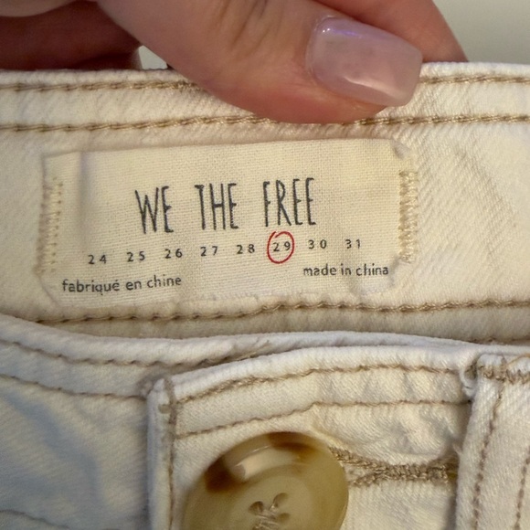 Free People We The Free Cream Wide-Leg Pants Size 29 - Picture 2 of 7